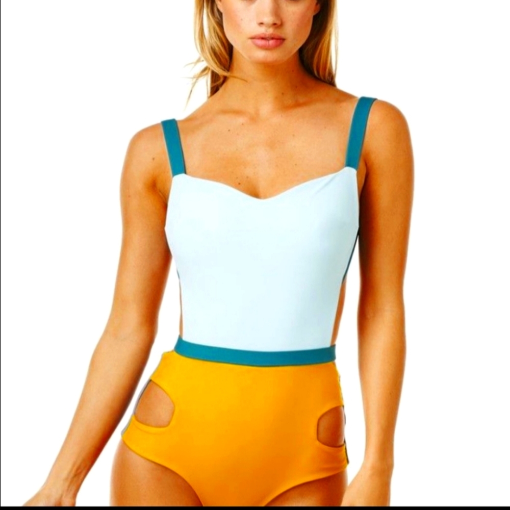 Montce Bea swimsuit one piece backless cutout bathing suit xs